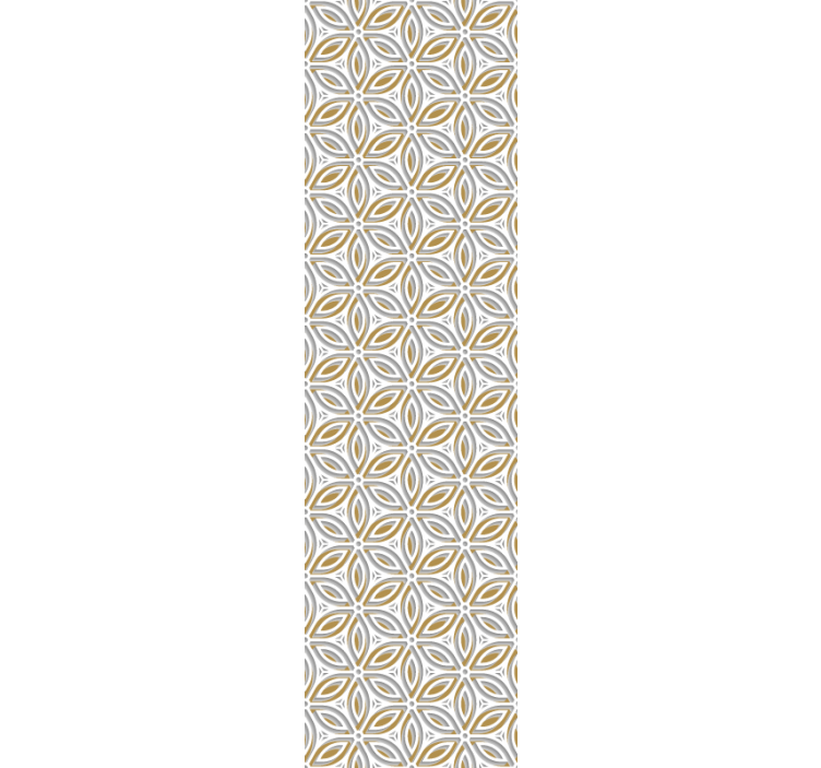 Vzorčast cvetlični motiv tapeta z vzorcem ploščic - TenStickers