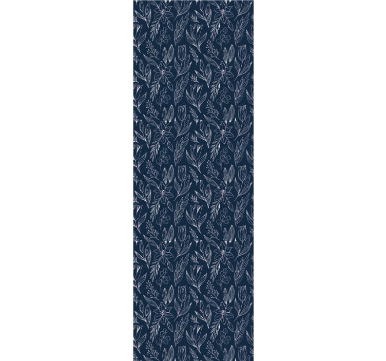 Modro cvetoč motiv tapeta z motivom vrtnice - TenStickers