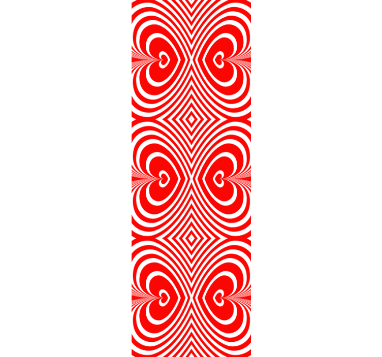 Motiv srčnega vzorca geometrijski zidni papir - TenStickers