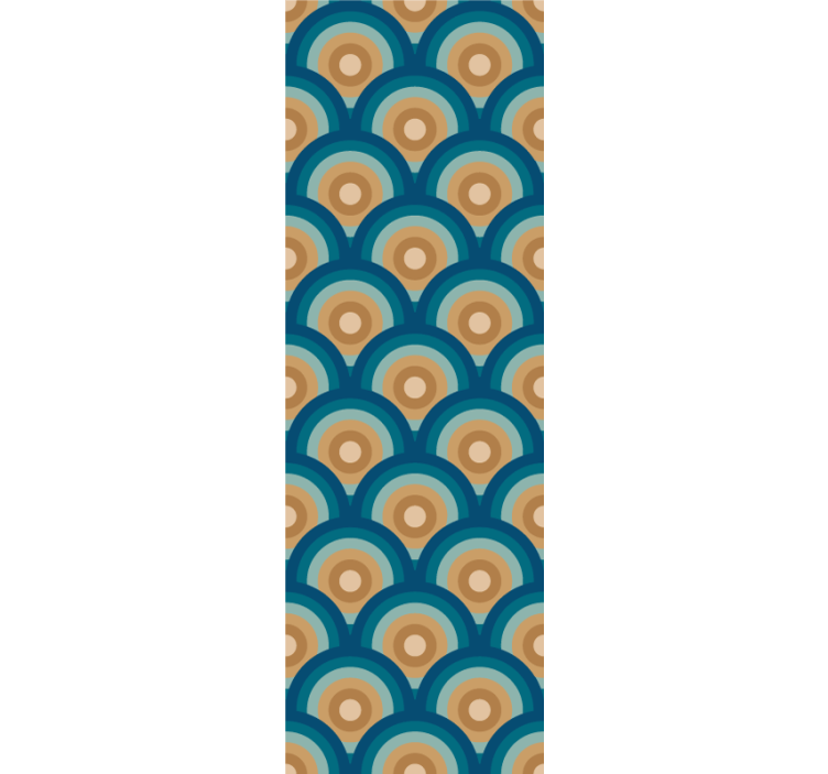 Vintage tapeta s krogi iz 60-ih - TenStickers