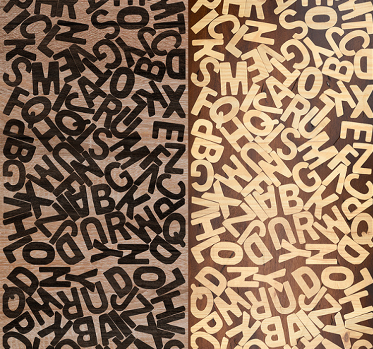 Verbalna sestavljanka pismo tapeta - TenStickers