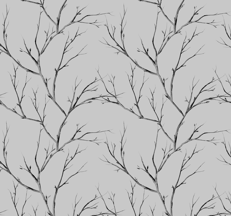 Fine grey trees tapeta za vzglavje - TenStickers