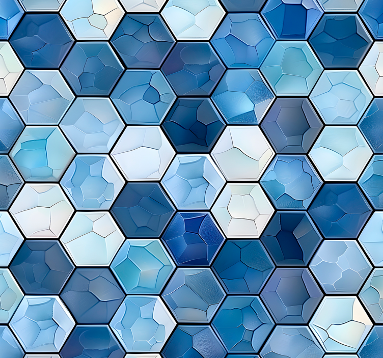 Učinek modrih ploščic Pisarniški tapeti - TenStickers