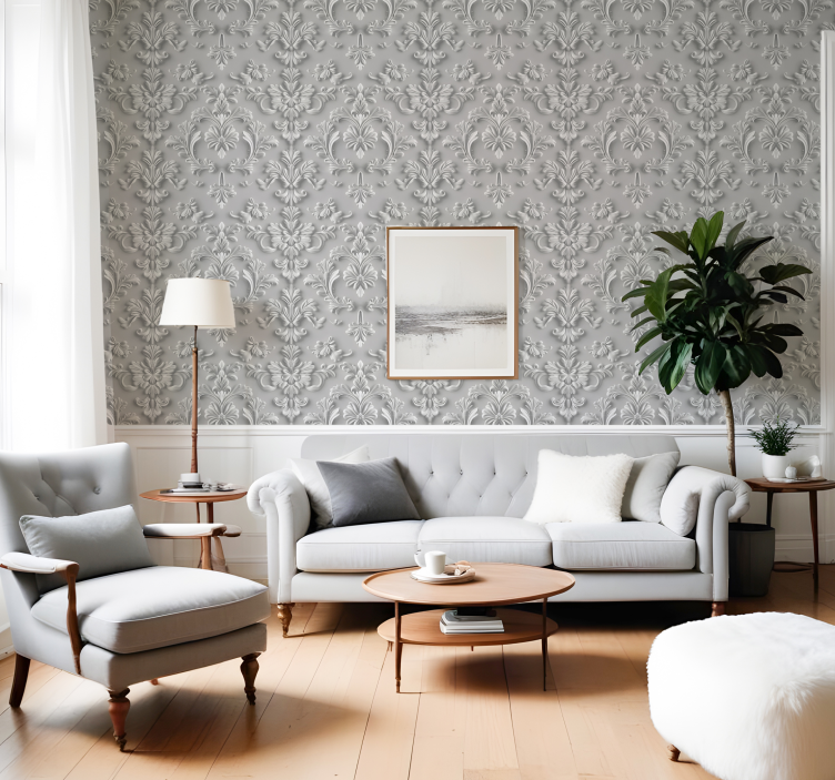 3d učinek baročni tapeta - TenStickers