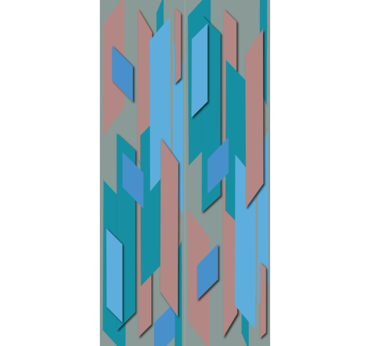 Modra laguna abstraktne tapeta - TenStickers