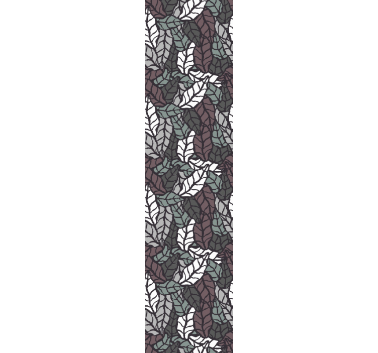 Motiv temnega vzorca tapeta z listi - TenStickers