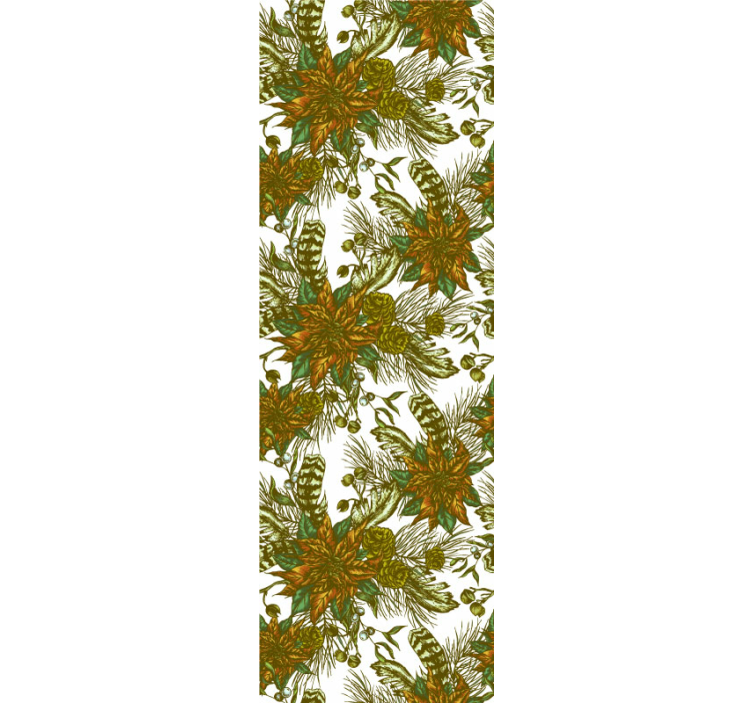 Natural winter elegance tapeta z motivom vrtnice - TenStickers