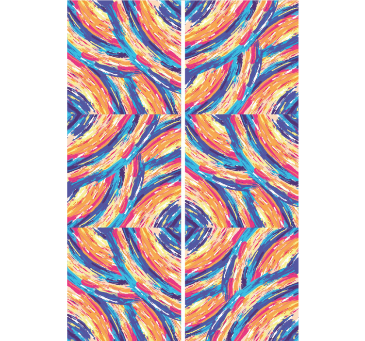 živahne poteze čopiča abstraktno tapeta - TenStickers