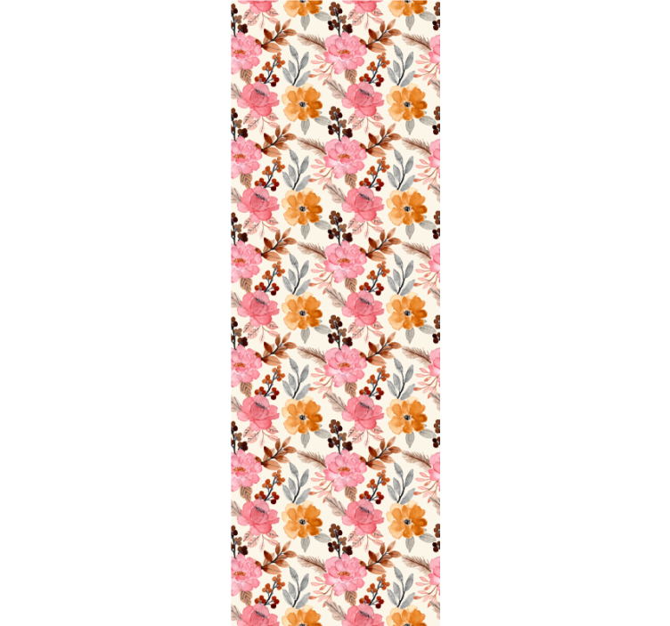 Akvarel rože cvet tapeta - TenStickers