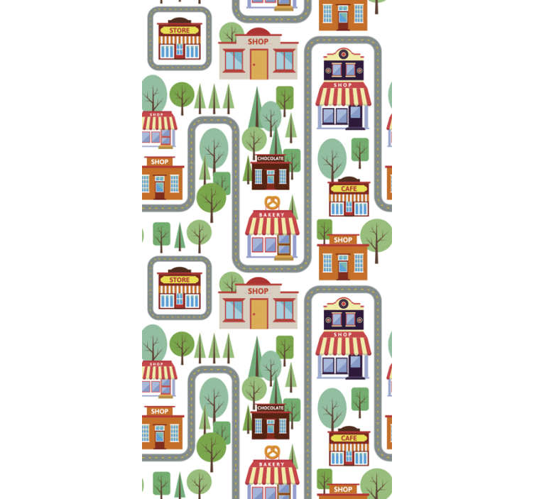 Očarljiva mestna pokrajina tapeta mesta in države - TenStickers