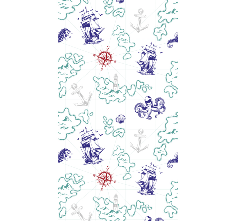 Zaklad zemljevid za otroke otroške tapeta - TenStickers