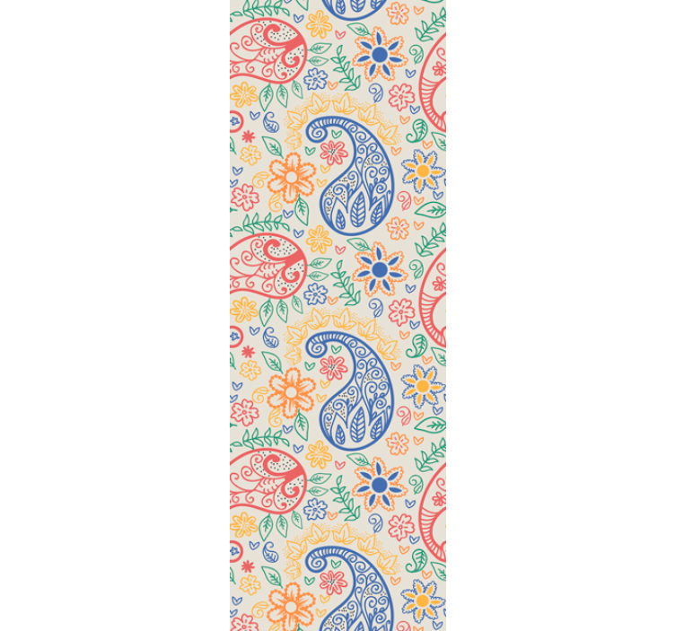 Pisana okrasna tapeta paisley - TenStickers
