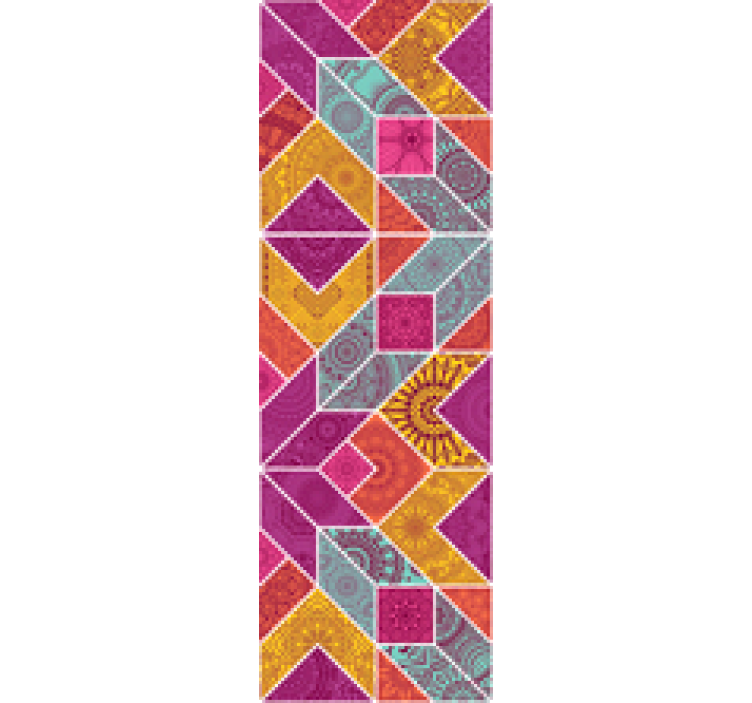 Paisley mozaik krog vzorec tapeta - TenStickers