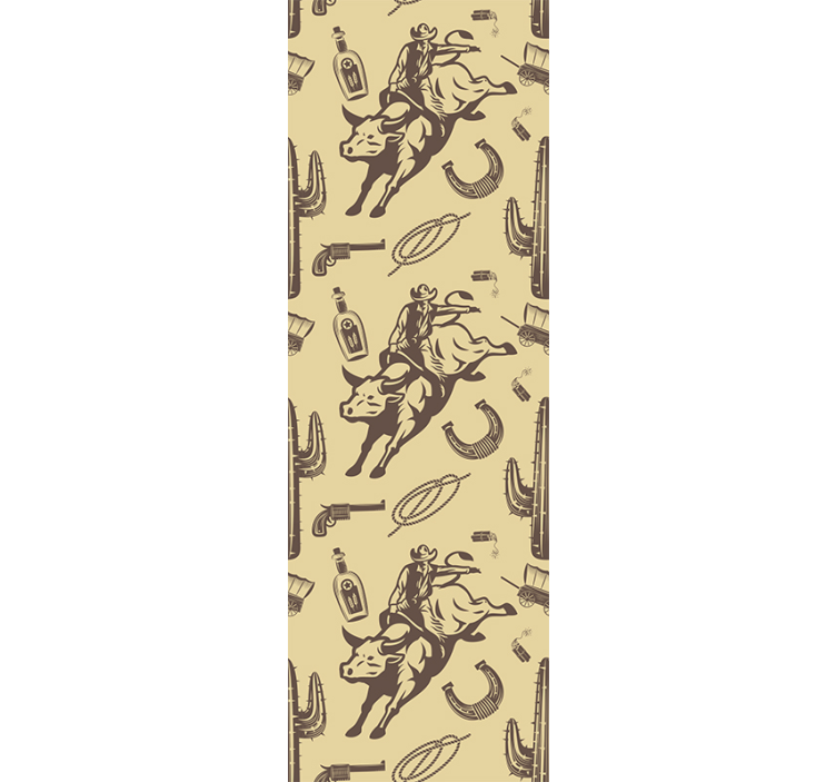 Kavboj jaha tapeta spalnice za bika - TenStickers