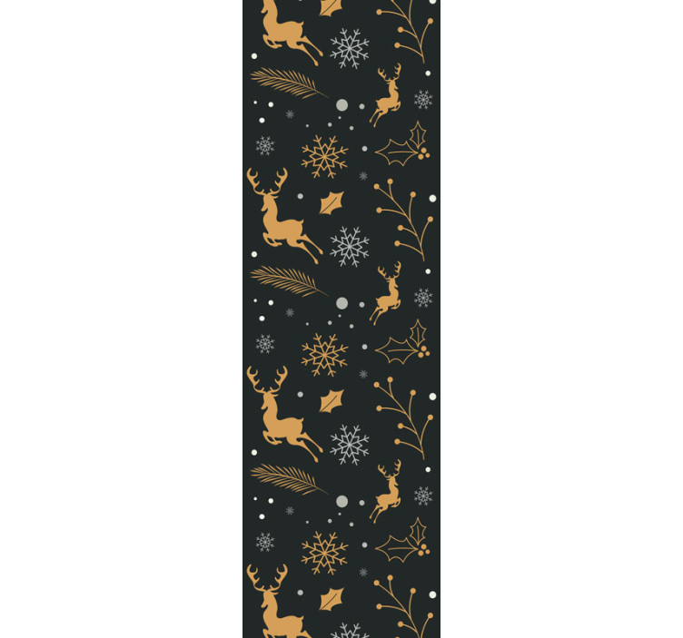 Motiv zlatega severnega jelena božično ozadje za tapete - TenStickers