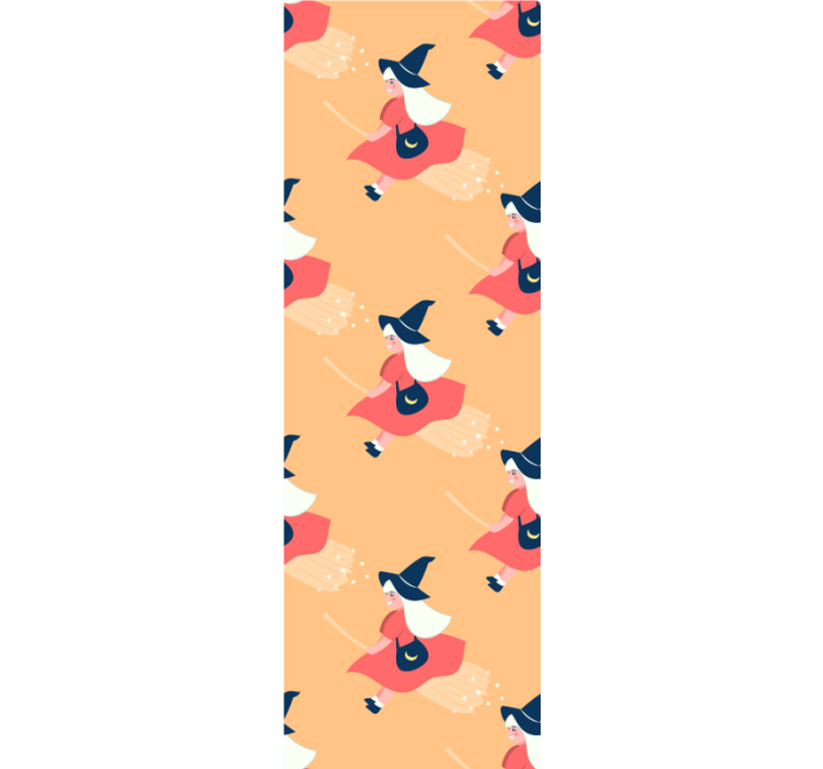 čarobne figure čarovnic Halloween ozadje - TenStickers