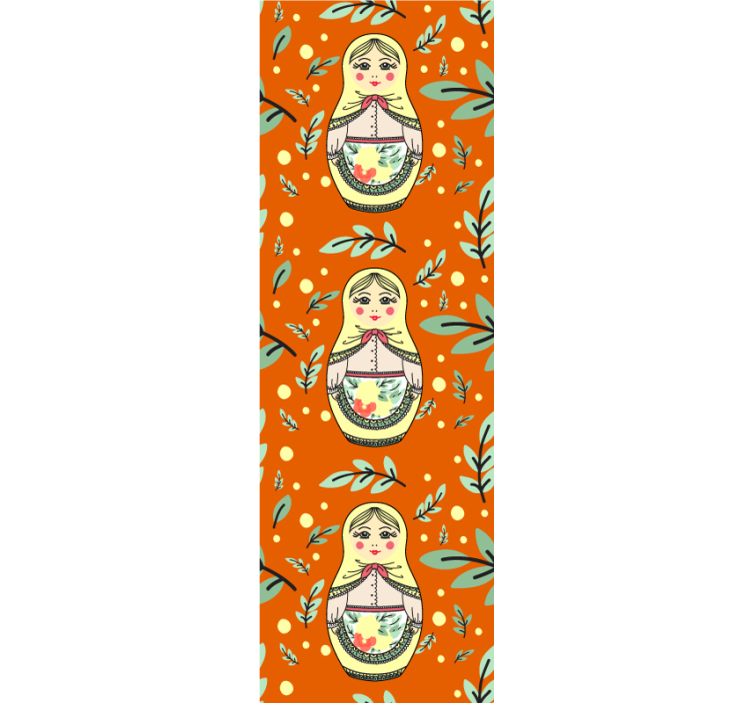 Traditional matryoshka pattern cvetlični zidni papir - TenStickers