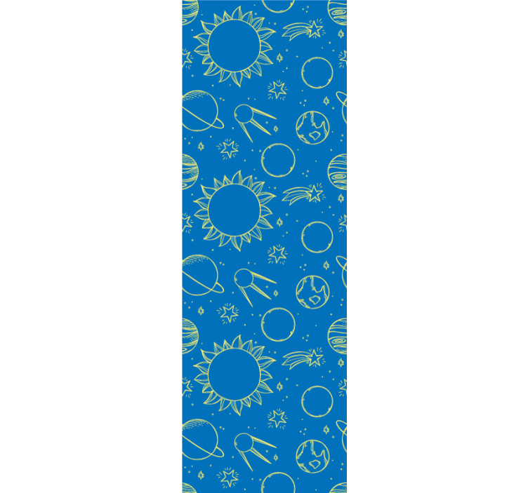 Ozadje z vesoljsko tematiko otroške sobe tapete - TenStickers