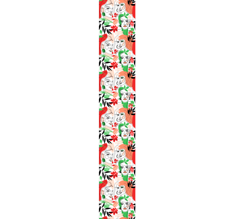 Obrazi in cvetlice abstraktno tapeta - TenStickers