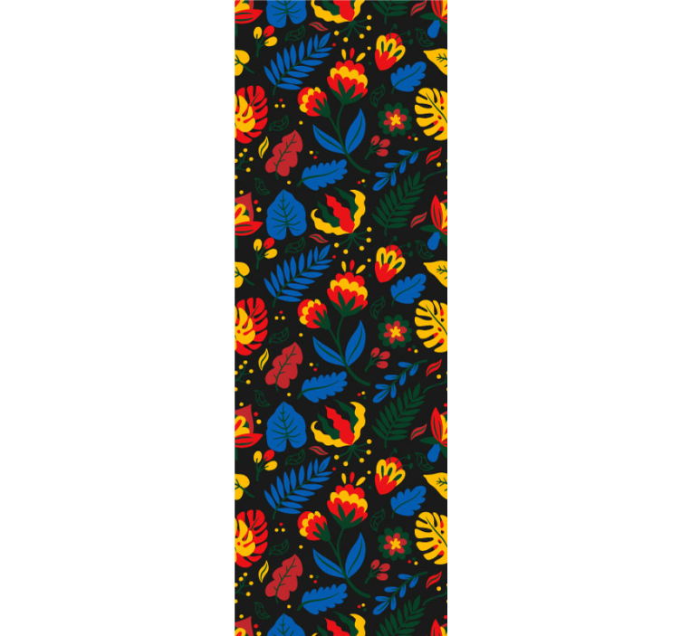 Vzorec cvetličnih listov Tapete z ornamentnimi motivi - TenStickers