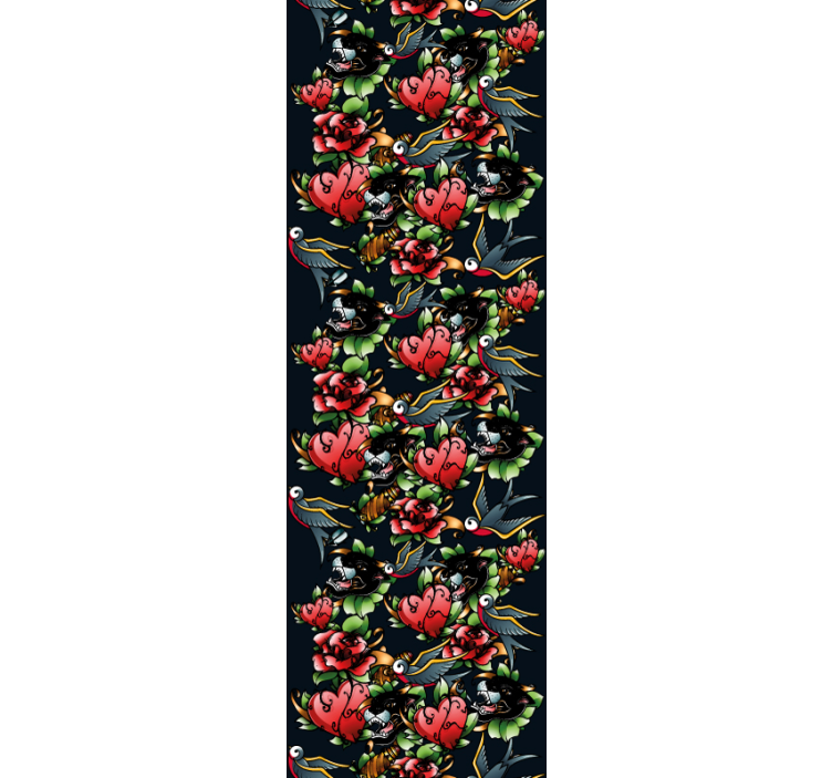 Vzorec v stilu tetovaže umetniško tapeta - TenStickers