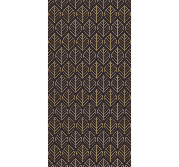 Eleganten vzorec listov tapeta z listi - TenStickers