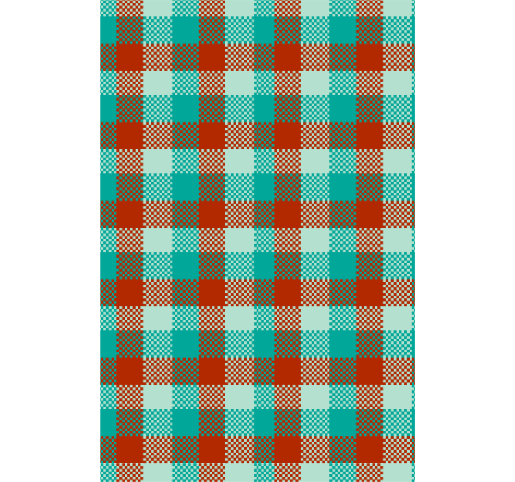 Gingham vzorec geometrijski zidni papir - TenStickers