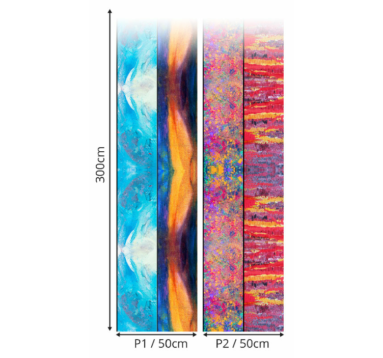 Tapeta barvita pljusk - TenStickers
