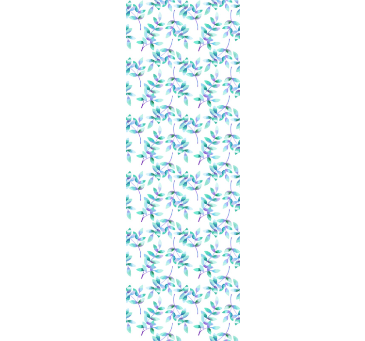 Botanično zelena oblika tapeta z listi - TenStickers