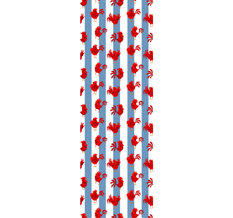 Jastog črtast vzorec tapeta z živalmi - TenStickers