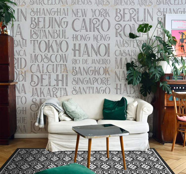 Mesta sveta pisanje tapeta - TenStickers
