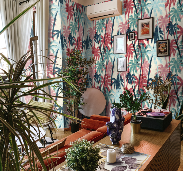 živahno palmovo krošnjo Tapete z deževnim gozdom - TenStickers