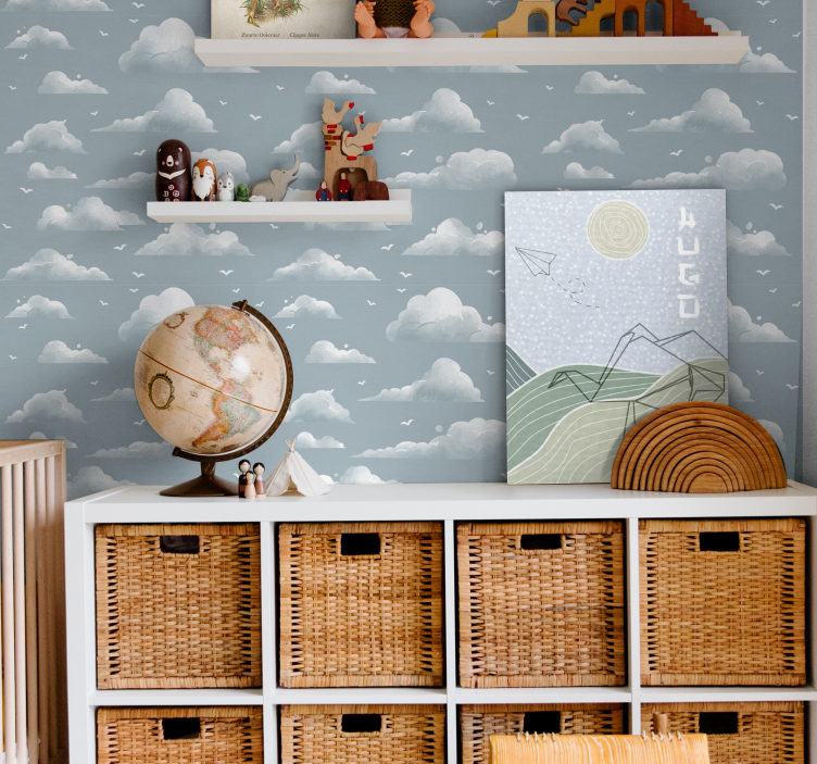 Oblačno nebo tapeta narave - TenStickers