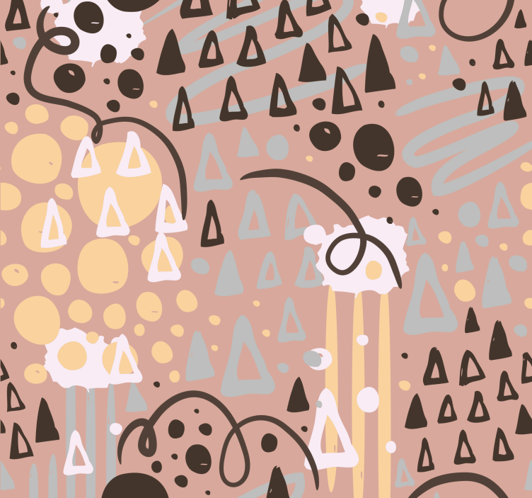 Geometrijske zabavne oblike Tapete za otroške sobe - TenStickers