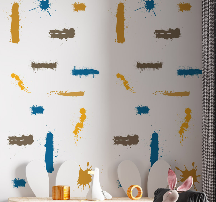 Abstraktne poteze barve abstraktno tapeta - TenStickers