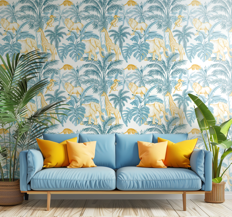 Afriški vzorec živali ozadje - TenStickers