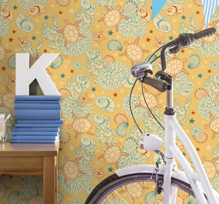 Ansambel z morskimi motivi ribji tapeti - TenStickers