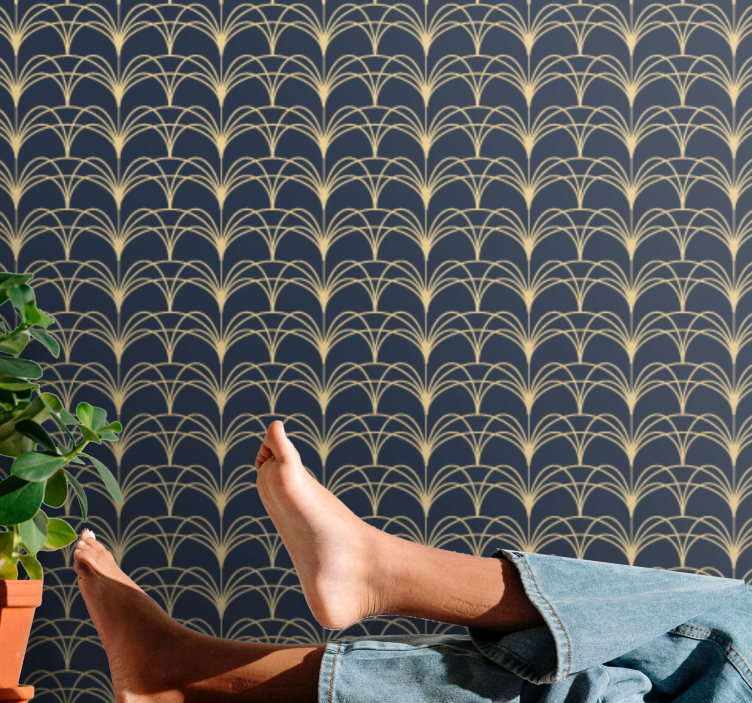 Art deco loki geometrijski zidni papir - TenStickers