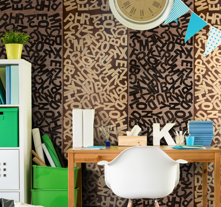 Verbalna sestavljanka pismo tapeta - TenStickers