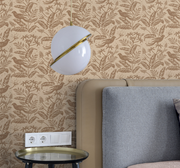 Botanični čar cvetlični ornamentalni zidni papir - TenStickers