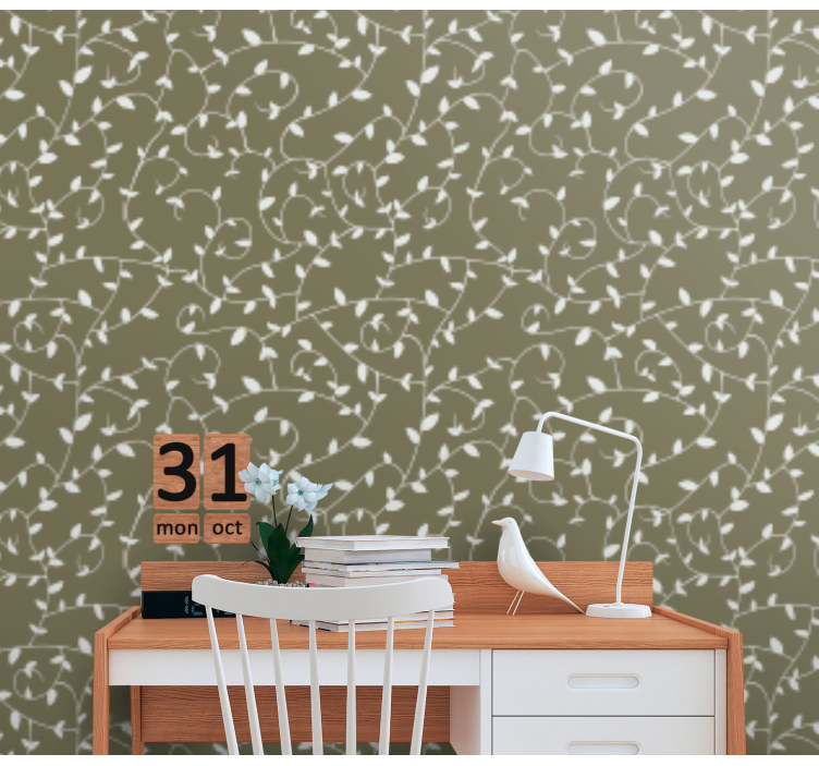 Botanični vrtinci Tapete z ornamentnimi motivi - TenStickers