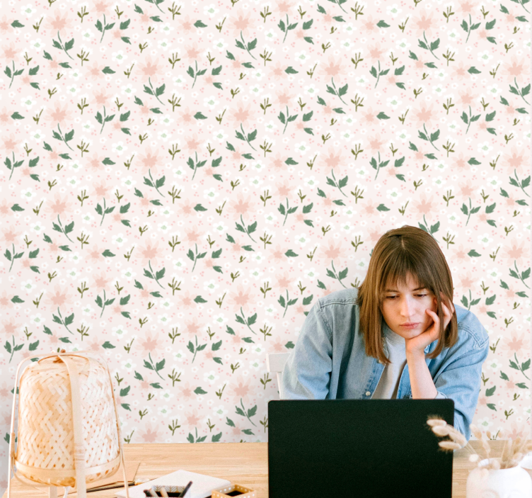 Cvetlična poslastica tapeta z motivom vrtnice - TenStickers