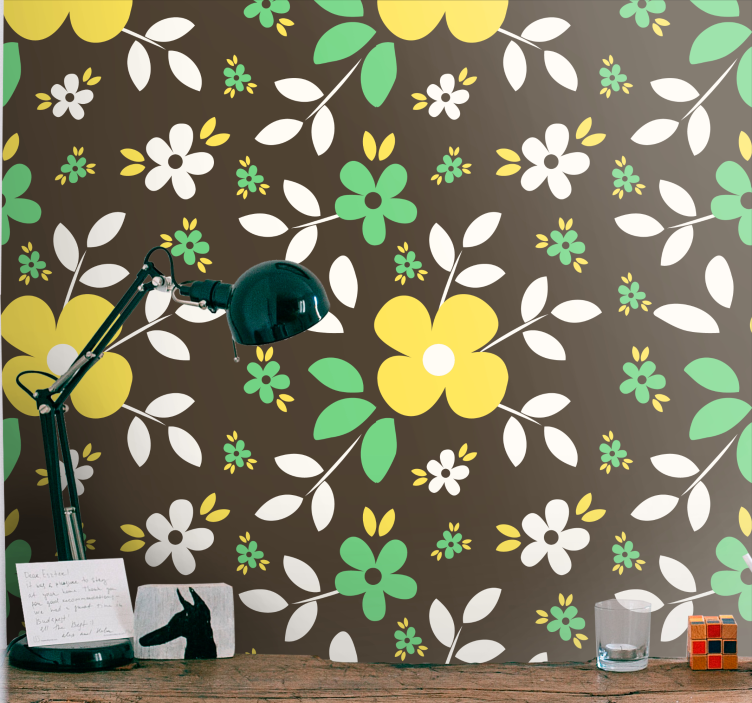 Cvetlični razcvet tapeta z motivom vrtnice - TenStickers