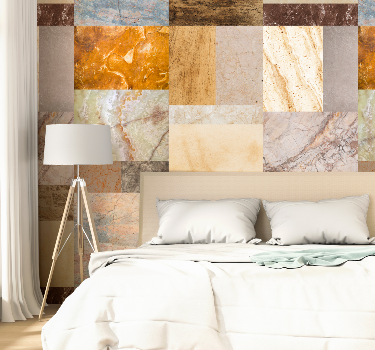 Eleganca marmornatega teksturiranega tapeta - TenStickers