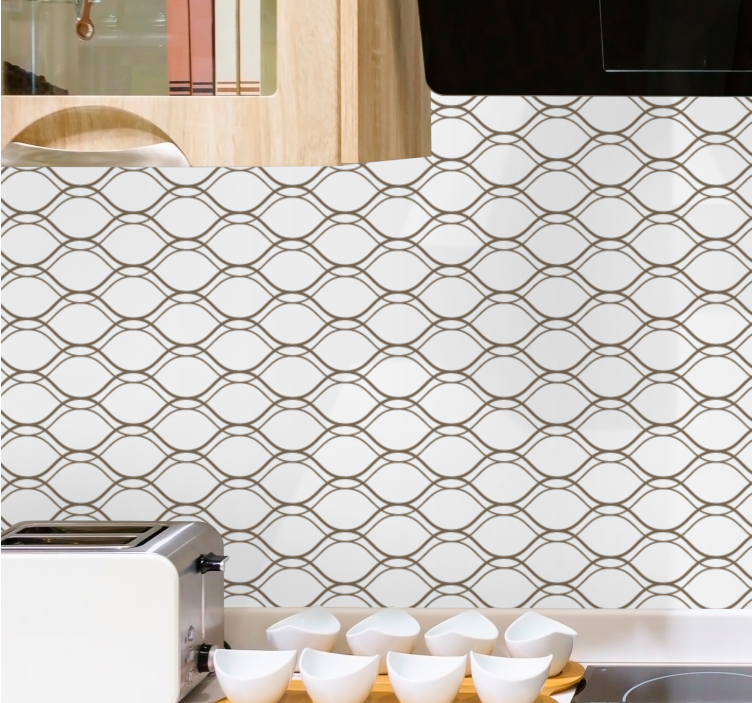 Eleganten vzorčast dizajn tapeta z horizontalnimi linijami - TenStickers