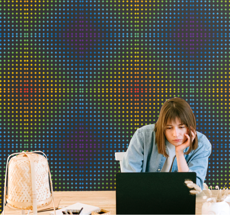 Geometrijska matrika abstraktno tapeta - TenStickers