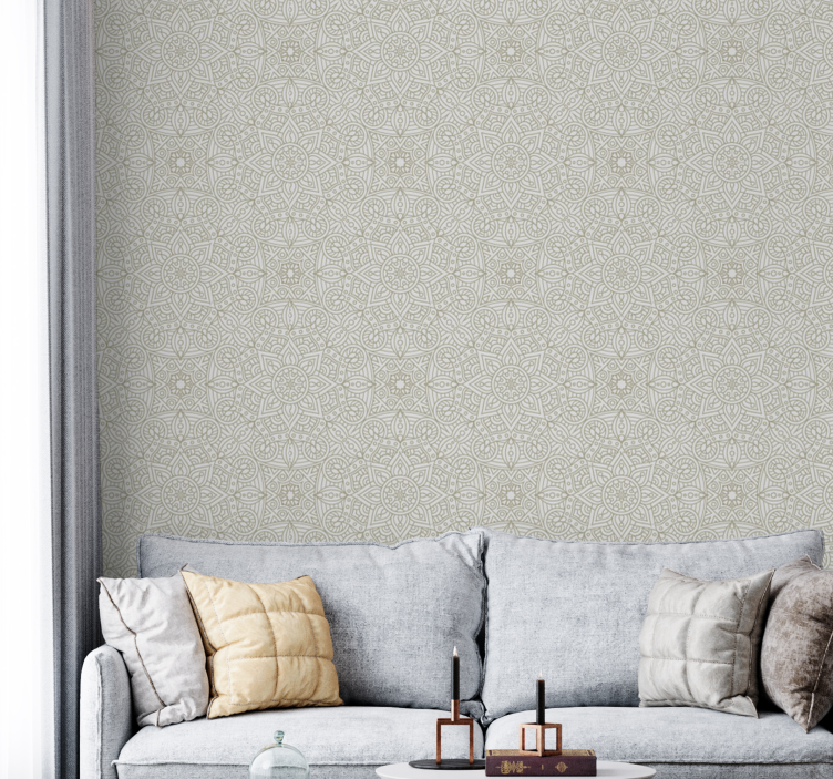 Geometrijske mandale Tapete z ornamentnimi motivi - TenStickers