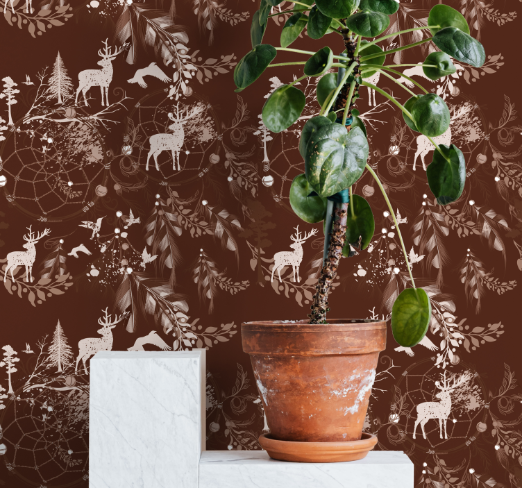 Gozdna bitja tapeta z živalmi - TenStickers