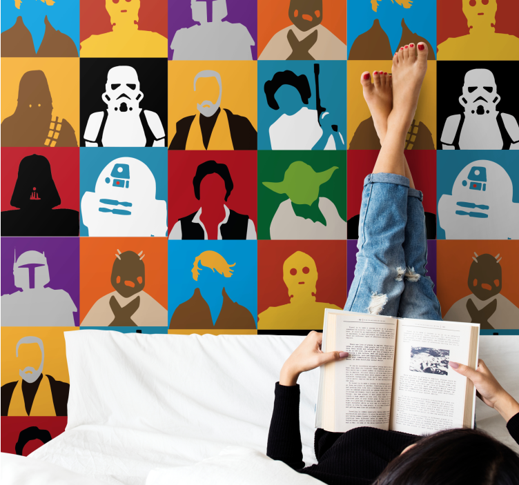 Ikonične silhuete umetniško tapeta - TenStickers