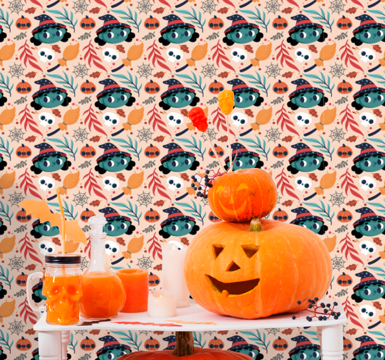 Jesenski praznik Halloween ozadje - TenStickers